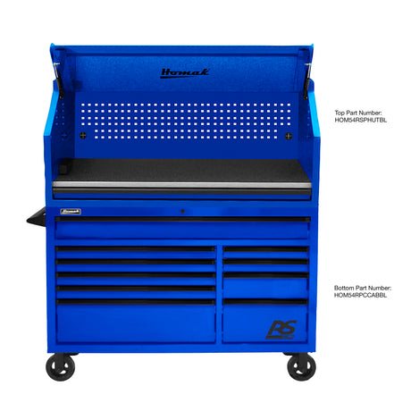 Homak 54in. RS Pro Top Hutch-Blue Additional Image 1