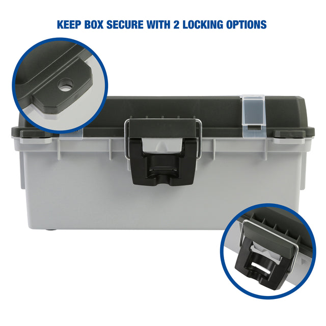 Sheffield 12670 13in. Tackle Box - Green/Gray Additional Image 2