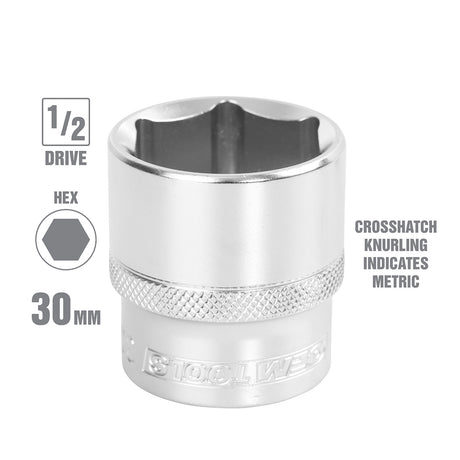 OEMTOOLS 22410 30 mm 1/2 Inch Drive Socket Additional Image 1