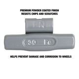 OEMTOOLS 23269 30 gm. FN Style Steel Wheel Weight - 1 Box of 25 Additional Image 3