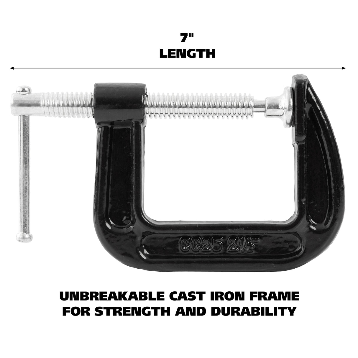 GreatNeck CC25 C-Clamp (2-1/2 Inch) Additional Image 1