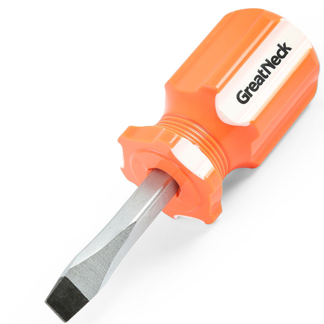 GreatNeck 73020 1/4 x 1.5 Inch Slotted Square Shank Stubby Screwdriver Main Image