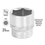 OEMTOOLS 22298 3/8 Inch Drive 6 Pt. Socket (24 mm) Additional Image 1