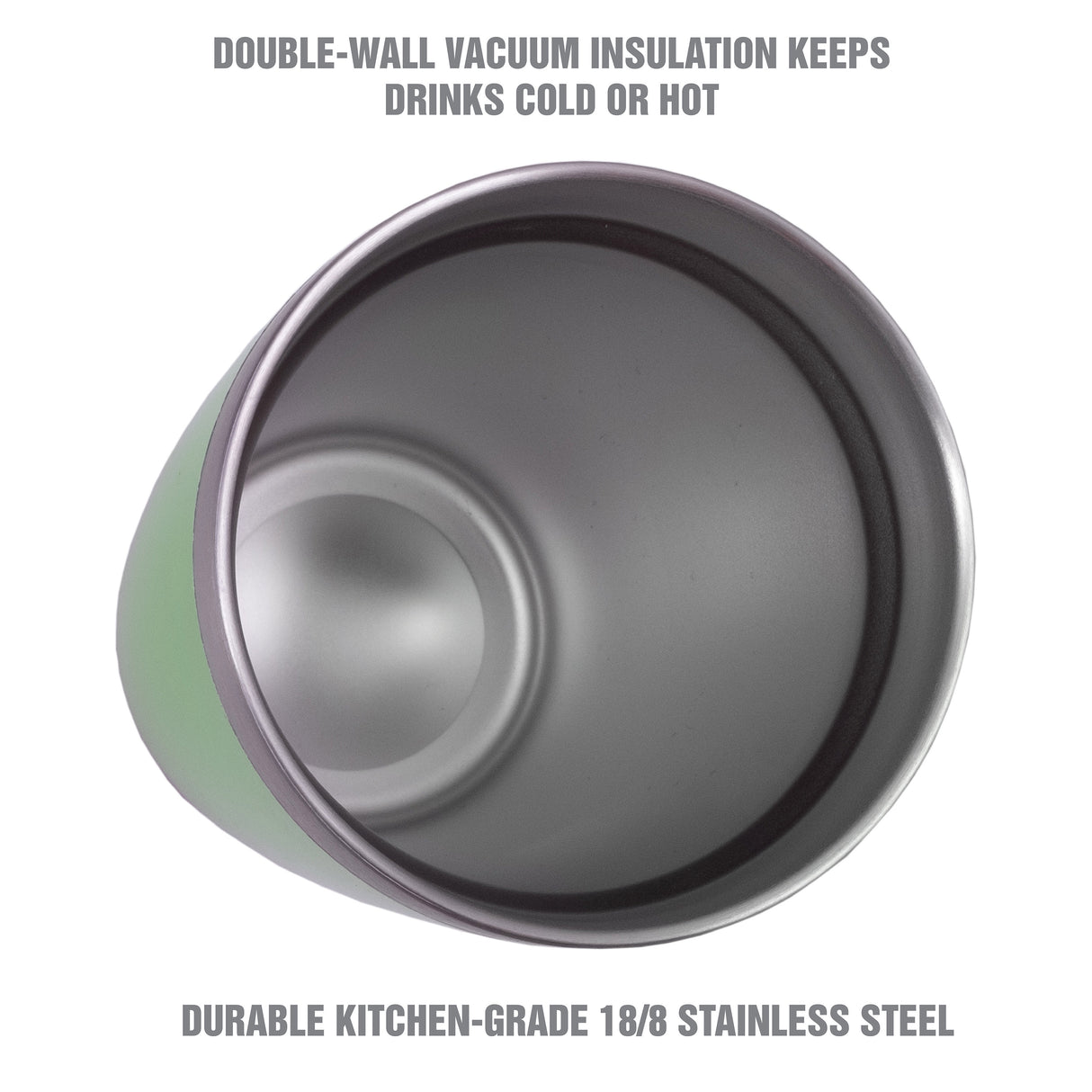 OEMTOOLS 26046  20 Oz. Stainless Steel Double Wall Tumbler - Green Additional Image 2
