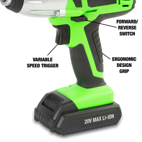 OEMTOOLS 24670 20V MAX* Lithium-ion Cordless 1/2in. Drive Impact Wrench Additional Image 3