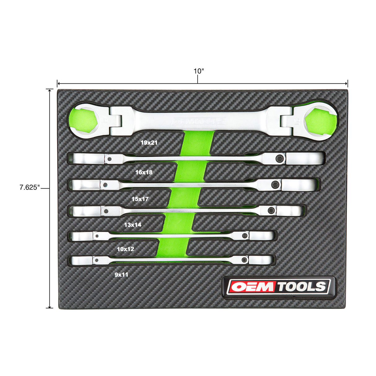 OEMTOOLS 22064 6 Piece Flex Head Flare Nut Wrench Set (Metric) Additional Image 4