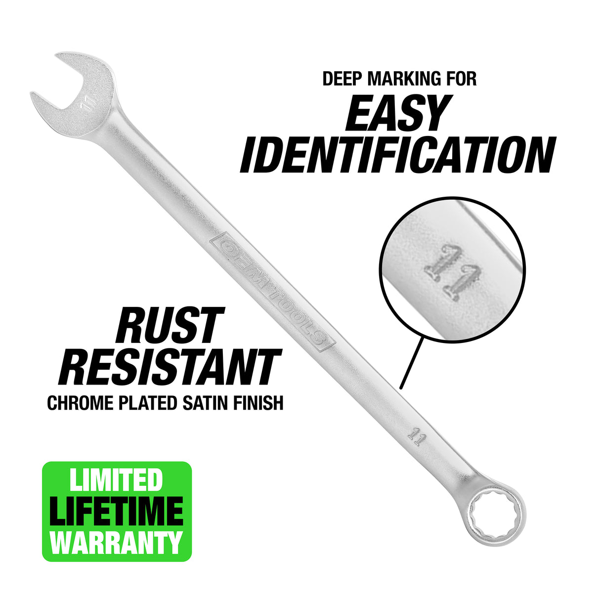 OEMTOOLS 22014 11 mm Combination Wrench (Metric) Additional Image 1