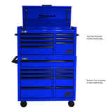 Homak 41in. RS Pro 9 Drawer Roller Cabinet-Blue Additional Image 1