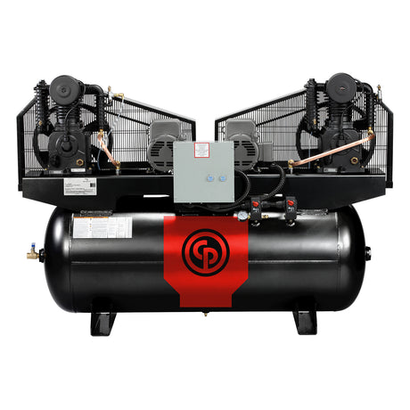 Chicago Pneumatic RCP-C10121D 10 HP Duplex 5X2 208-230V 1Ph 2 Stage Cast Iron 120 Gallon Main Image
