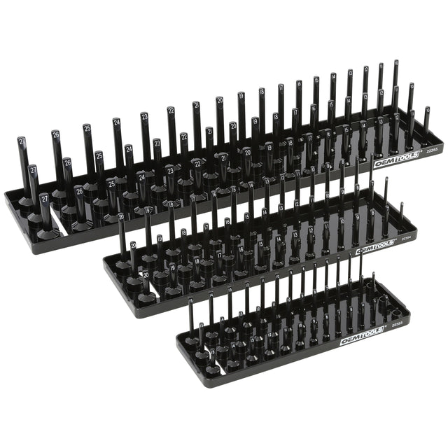 OEMTOOLS 22338 3 Piece 3 Post Socket Tray Set – Metric Main Image