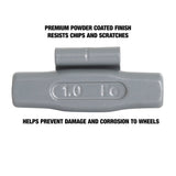 OEMTOOLS 23256 1.00 Oz. T Style Steel Wheel Weight - 1 Box of 25 Additional Image 3