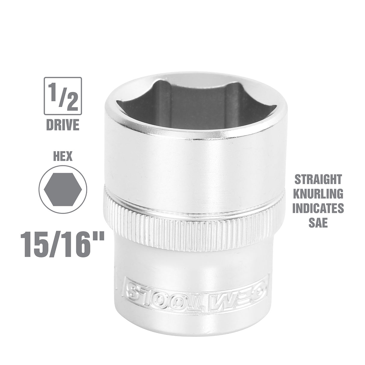 OEMTOOLS 22367 1/2in. Drive Socket (15/16 Inch) Additional Image 1