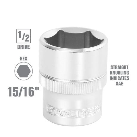 OEMTOOLS 22367 1/2in. Drive Socket (15/16 Inch) Additional Image 1
