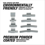 OEMTOOLS 68953A Complete Wheel Weight Kit with Floor Rack Additional Image 3