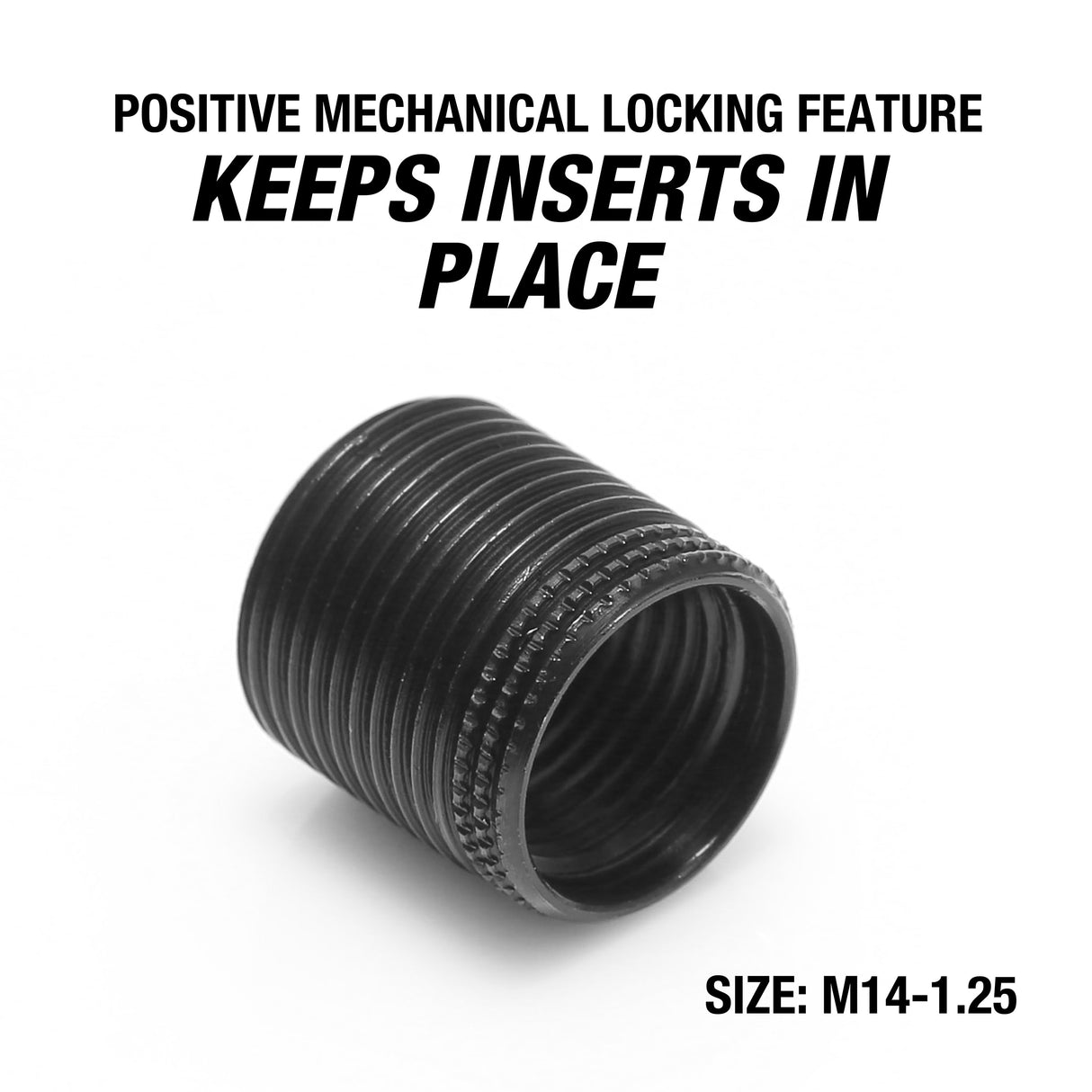 OEMTOOLS 25648 Spark Plug Thread Repair Insert - Metric M14 - 1.25 (6 Piece) Additional Image 1