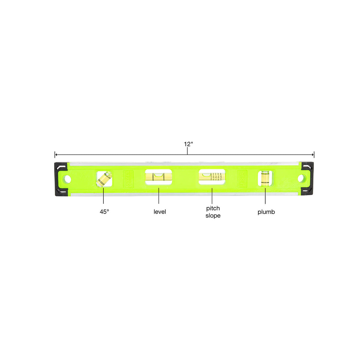 Mayes 10794 Torpedo Level (12 Inch) Additional Image 1