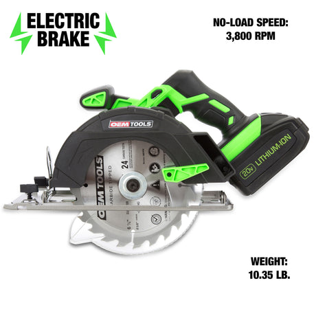 OEMTOOLS 24488 20V MAX* Li-ion 6-1/2in. Circular Saw Additional Image 3