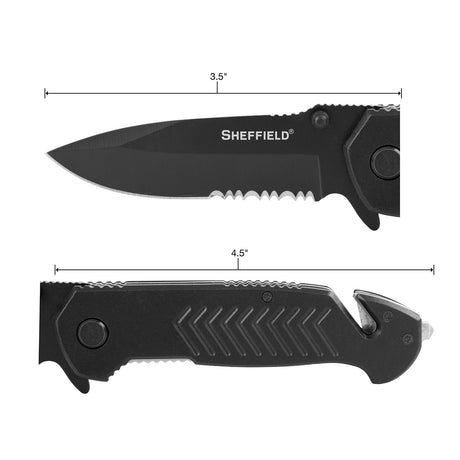 Sheffield Alloy Series 12870 Moab 3.5in. Auto Emergency Folding Knife Additional Image 1