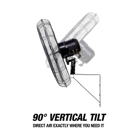OEMTOOLS 34886 30 Inch Outdoor Oscillating Wall Mount Fan Additional Image 3