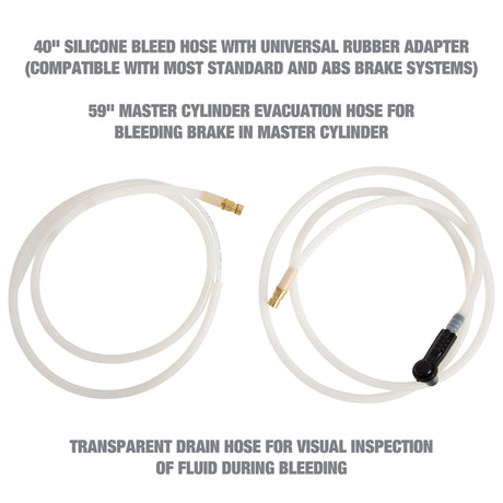 OEMTOOLS 22506 2 L Vacuum Brake Bleeder Kit w/2 L Brake Fluid Extractor and 1 L Automatic Refilling Bottle Additional Image 8