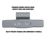 OEMTOOLS 23283 35 gm. IW Style Steel Wheel Weigh t- 1 Box of 25 Additional Image 3