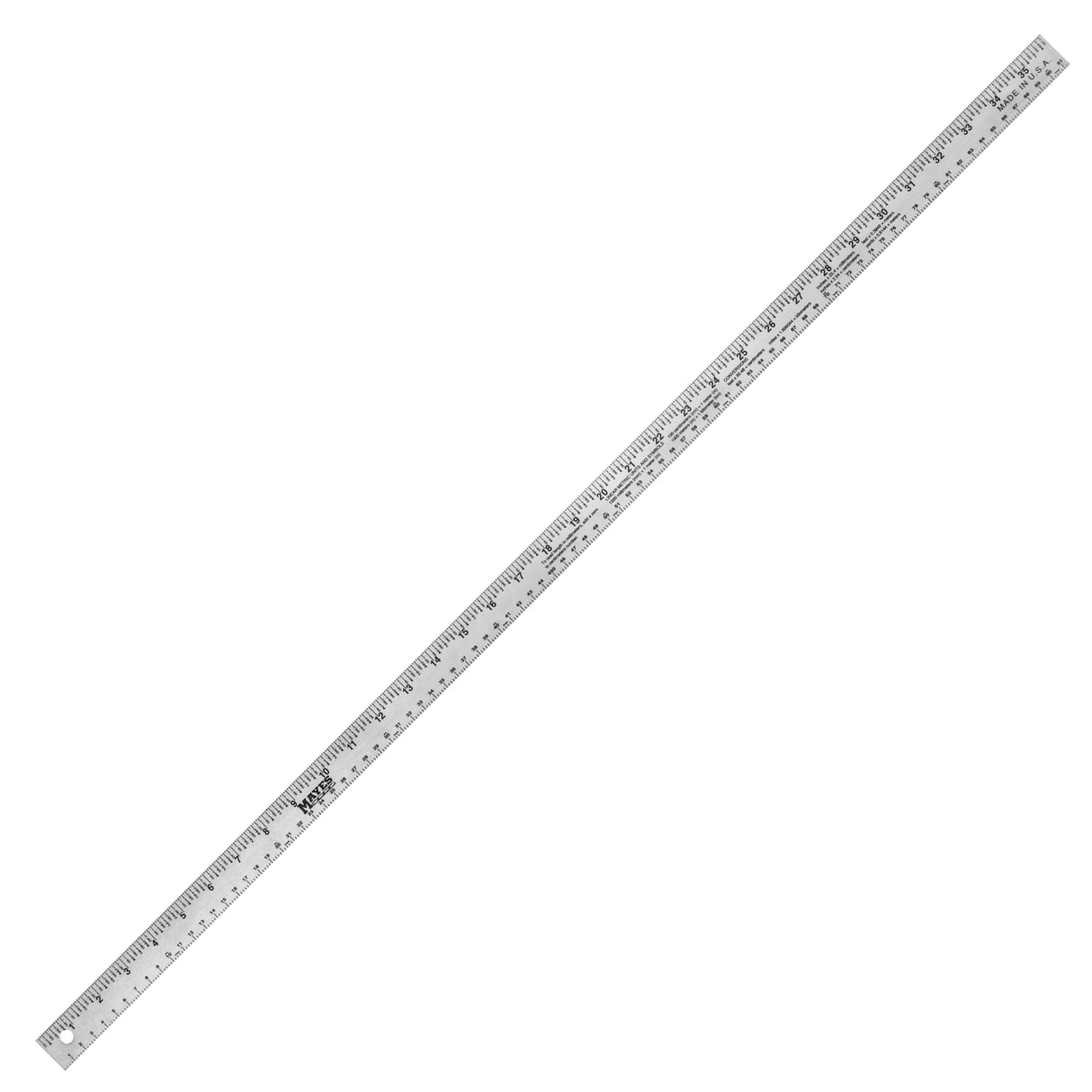 Mayes 10193 EasyMark™ 36 Inch Aluminum Yardstick (1-1/8 Inch Wide) Main Image