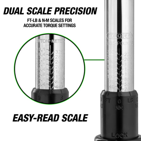 OEMTOOLS 27043 1/2in. Drive Click Torque Wrench (30-250 Ft/Lb.) Additional Image 3