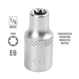 OEMTOOLS 22802 E6 1/4 Inch Drive External Star Socket Additional Image 1