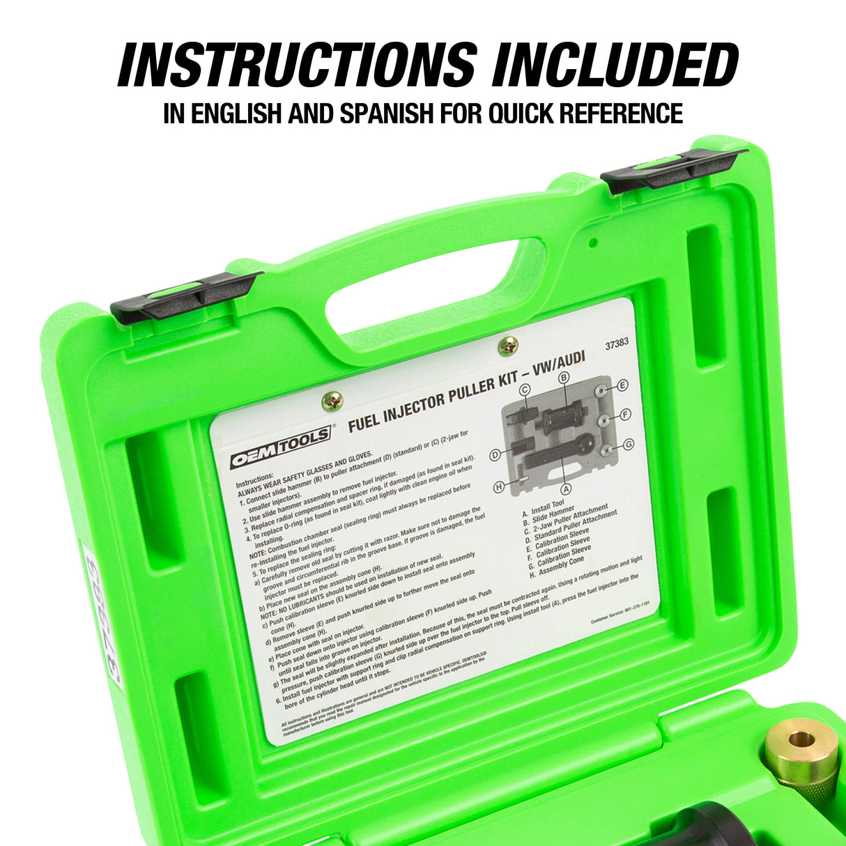 OEMTOOLS 37383 VW/Audi Fuel Injector Puller Kit Additional Image 5