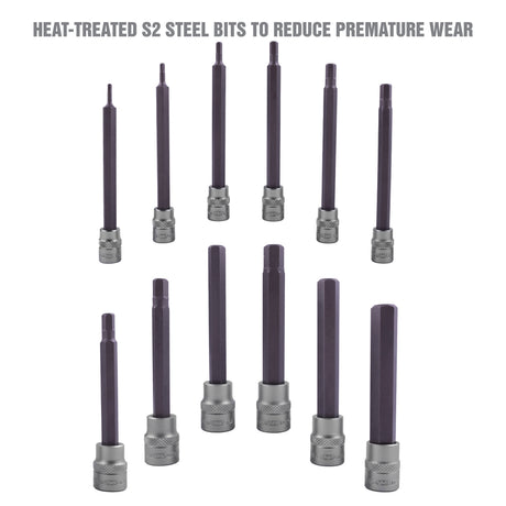 OEMTOOLS 23903 12 Piece Metric Magnetic Long Hex Bit Socket Set Additional Image 4