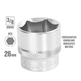 OEMTOOLS 22300 3/8 Inch Drive 6 Pt. Socket (26 mm) Additional Image 1