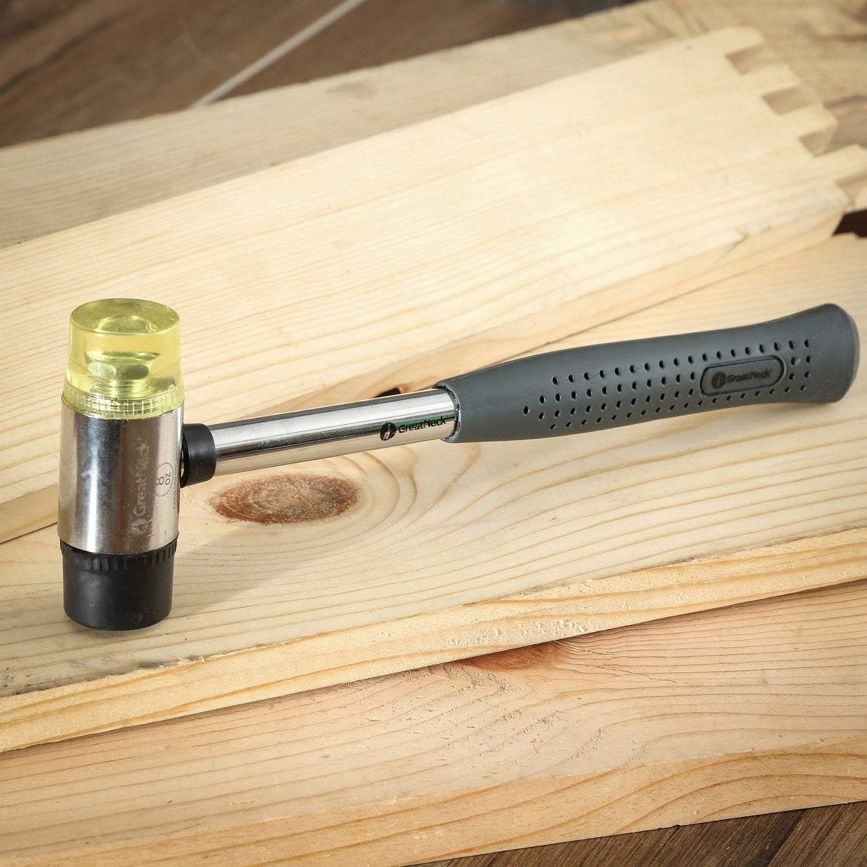 GreatNeck 35PM Steel Plastic/Rubber Mallet (8 Oz.) Additional Image 6