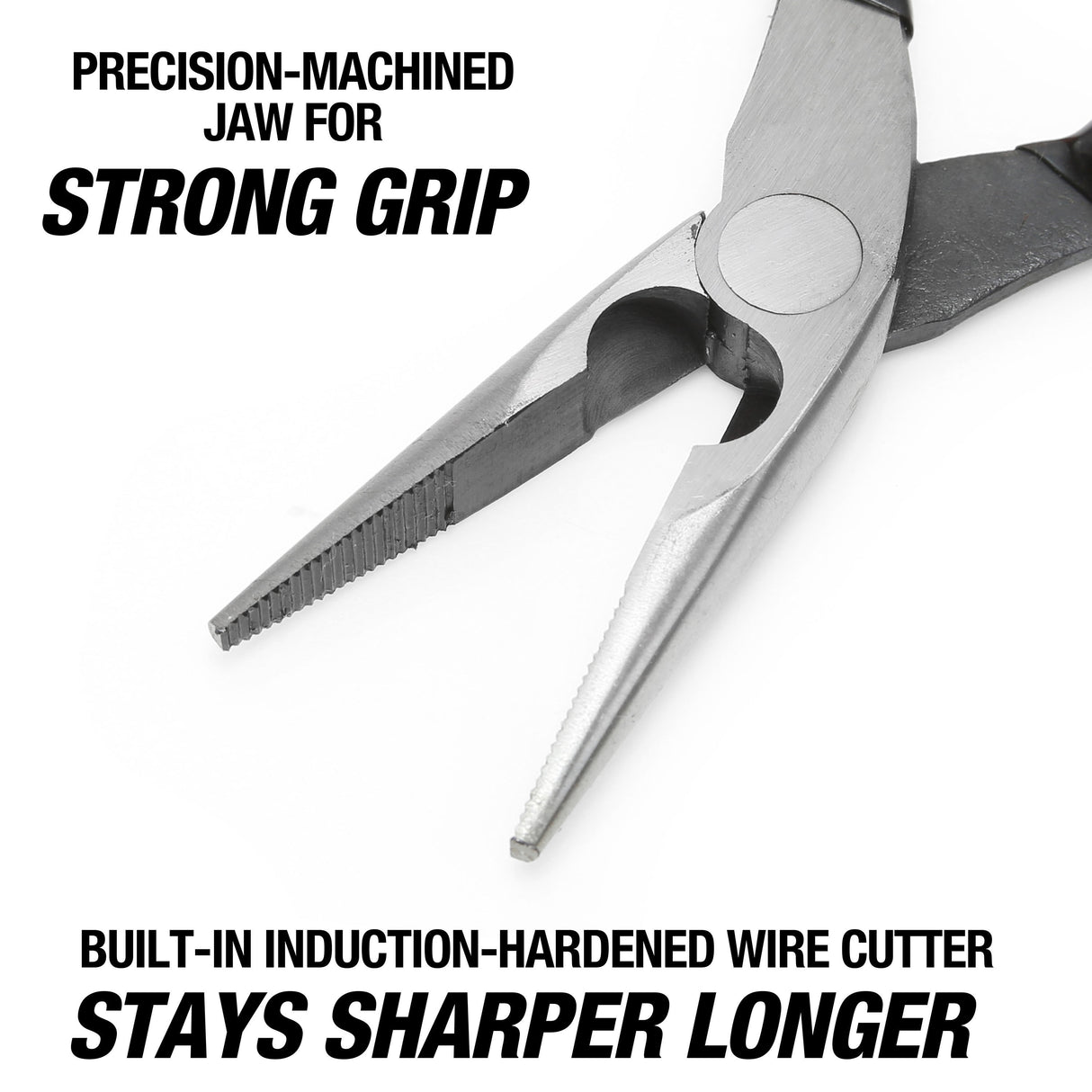 OEMTOOLS 22612 6in. Long Nose Pliers with Side Cutter Additional Image 2
