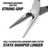OEMTOOLS 22612 6in. Long Nose Pliers with Side Cutter Additional Image 2
