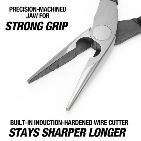 OEMTOOLS 22612 6in. Long Nose Pliers with Side Cutter Additional Image 2