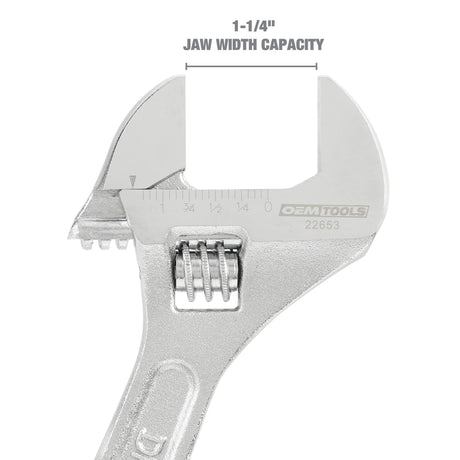OEMTOOLS 22653 10 Inch Adjustable Wrench Additional Image 2