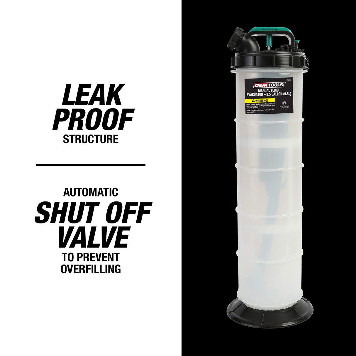 OEMTOOLS 24753 Manual Fluid Extractor - 2.5 Gallons (9.5L) Additional Image 8
