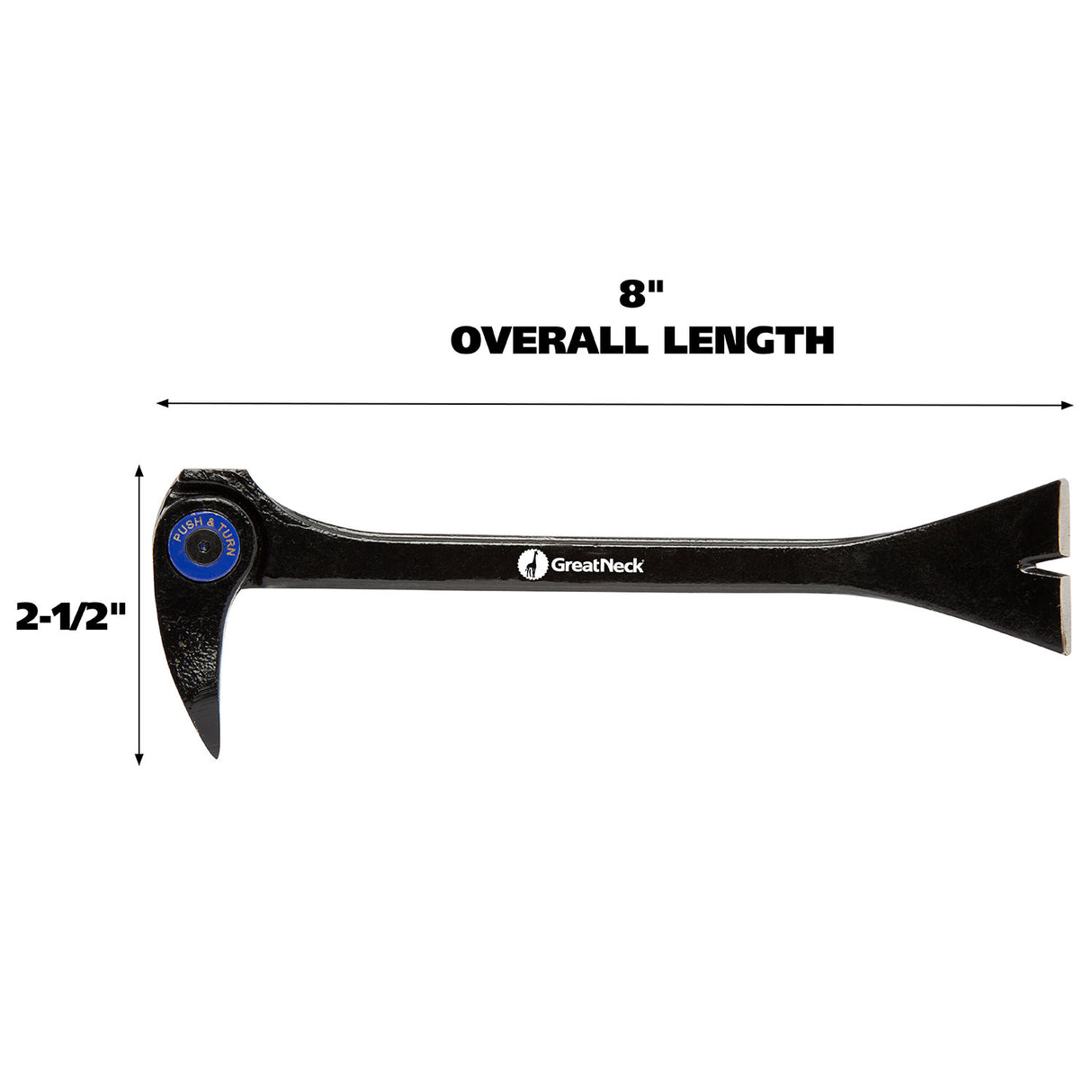 GreatNeck 70012 8 Inch Multi-Function Nail Puller and Pry Bar Additional Image 1