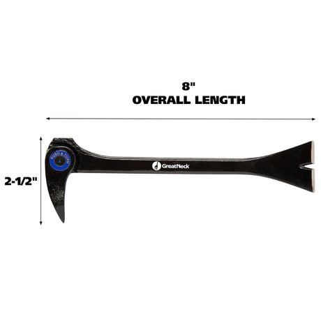 GreatNeck 70012 8 Inch Multi-Function Nail Puller and Pry Bar Additional Image 1