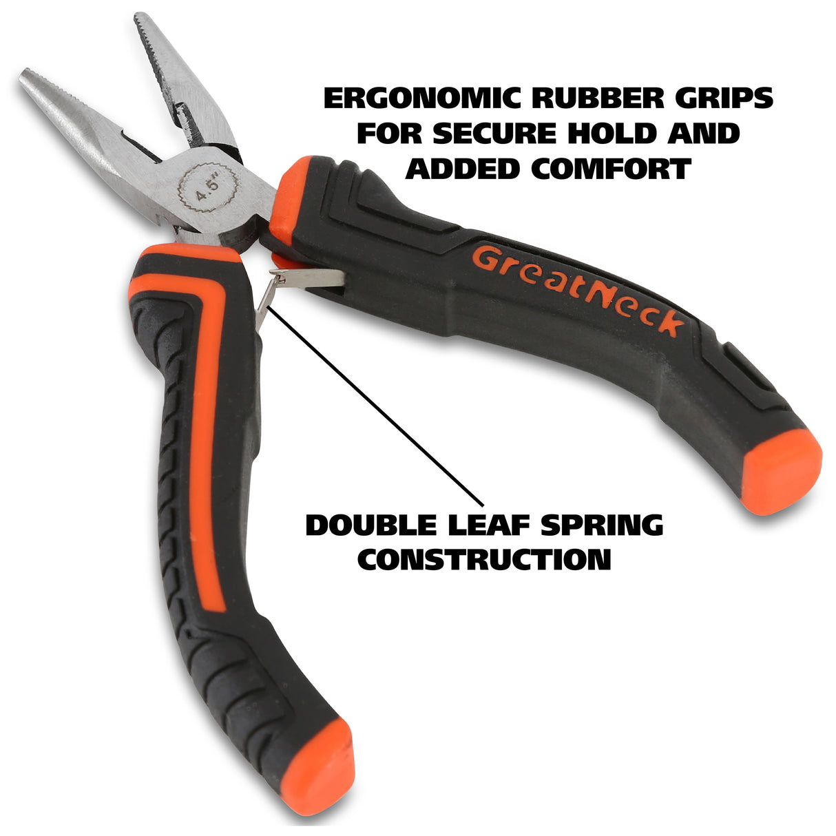 GreatNeck HLS4C Long Nose Pliers with Side Cutter (4-1/2 Inch) Additional Image 4