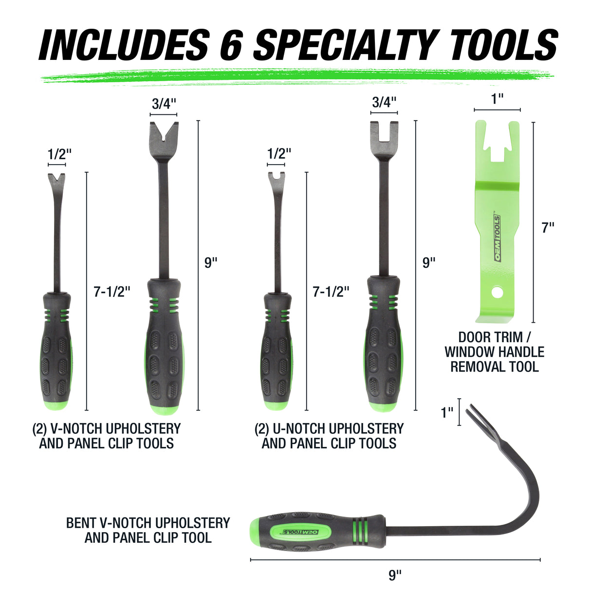 OEMTOOLS 25301 6-Piece Door Panel and Trim Removal Set Additional Image 6