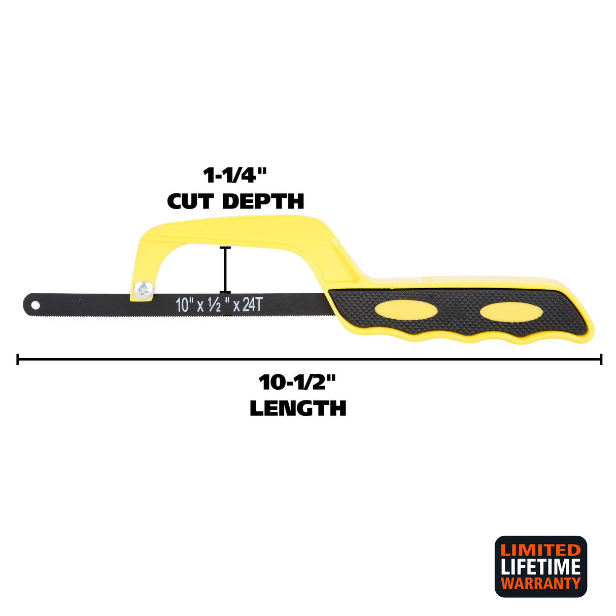 GreatNeck HF25 Aluminum Close Quarter Hacksaw (10 Inch) Additional Image 1