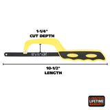 GreatNeck HF25 Aluminum Close Quarter Hacksaw (10 Inch) Additional Image 1
