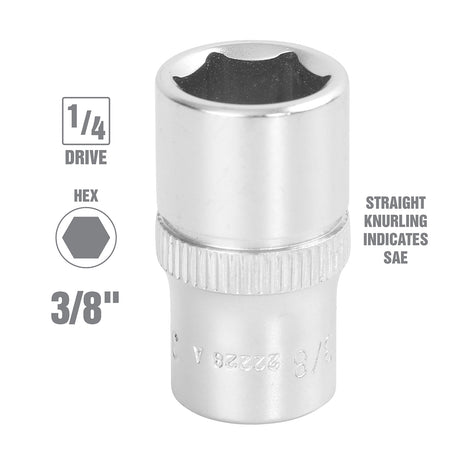 OEMTOOLS 22228 1/4 Inch Drive 6 Pt. Socket (3/8 Inch) Additional Image 1