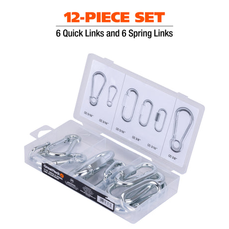 GreatNeck 68236 12-Piece Quick and Spring Link Assortment Additional Image 2