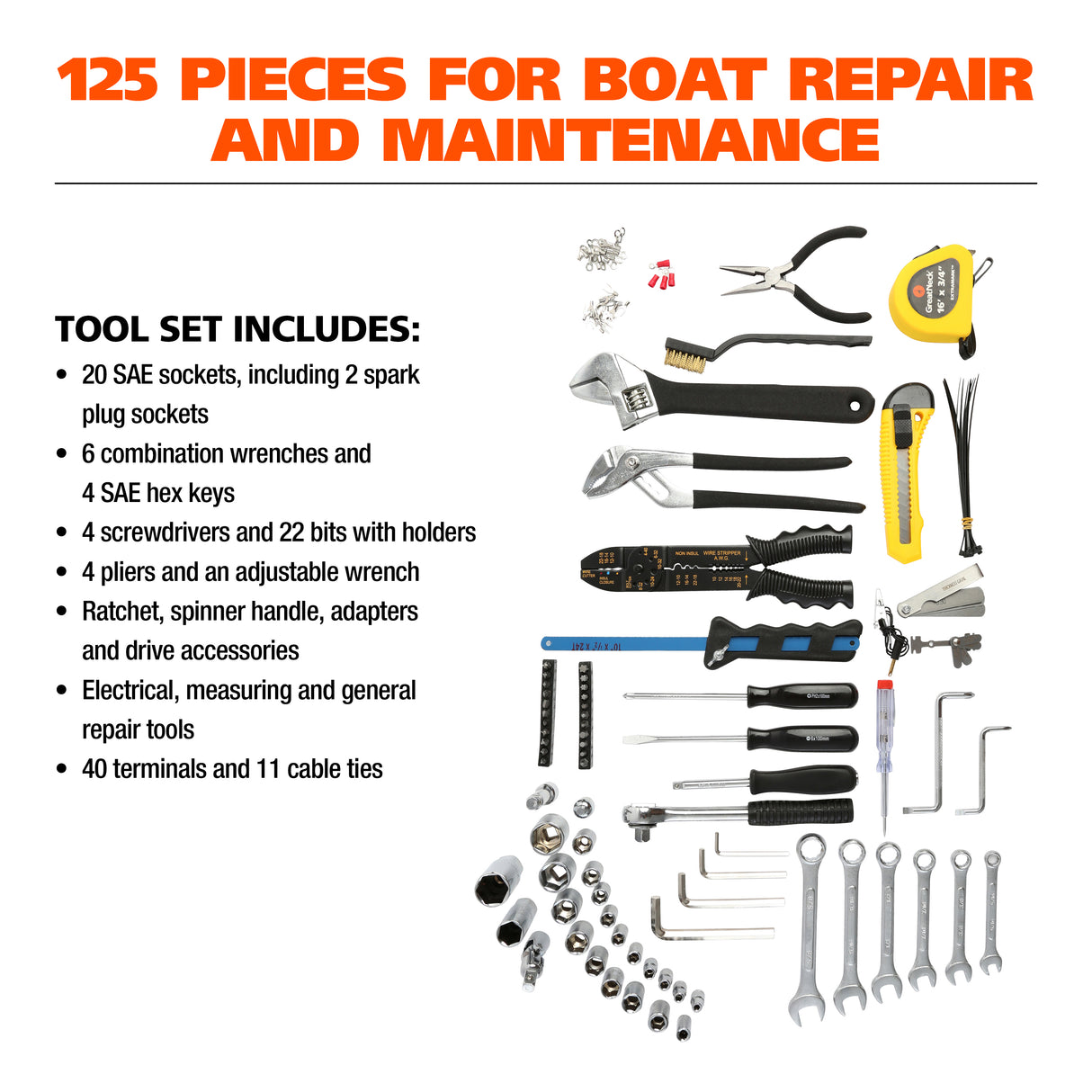 GreatNeck MS125 125 Pc Mariner's Tool Set Additional Image 2