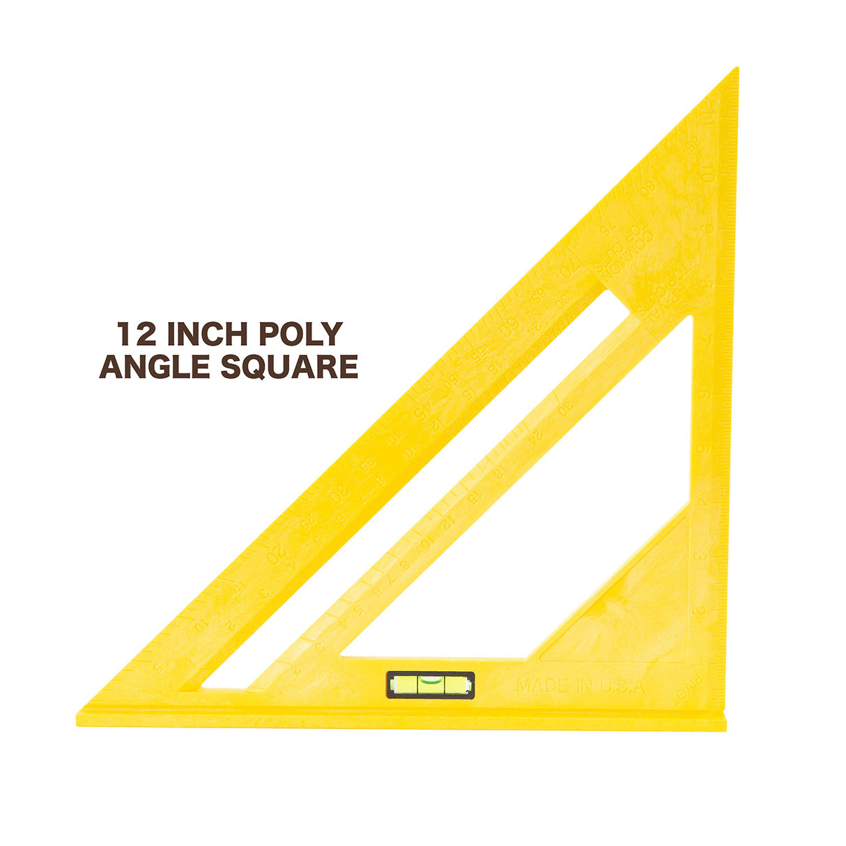 Mayes 20012 Polystyrene Angle Square (12 Inch) with Level Vial Additional Image 1