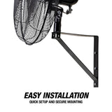 OEMTOOLS 34886 30 Inch Outdoor Oscillating Wall Mount Fan Additional Image 6