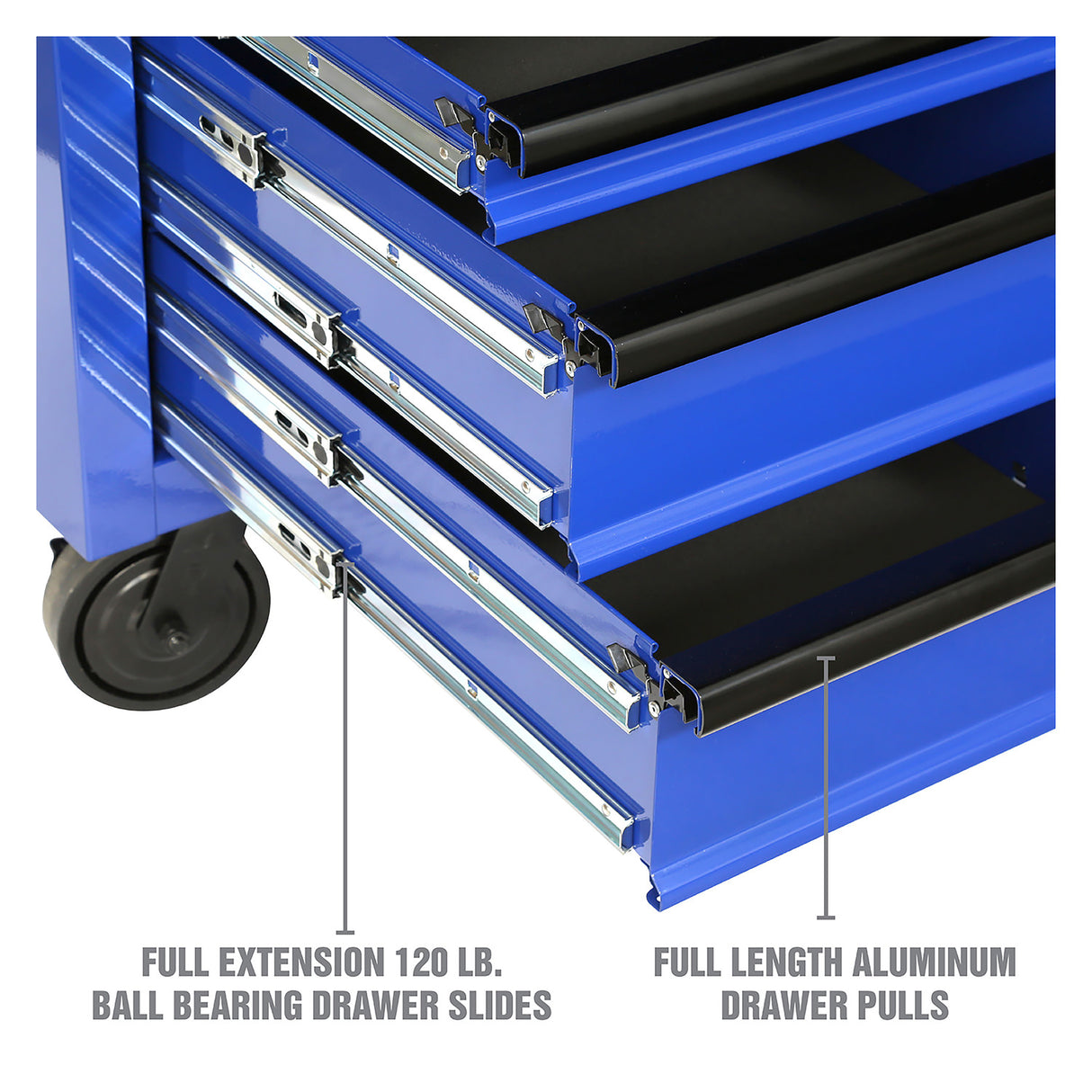 OEMTOOLS 24741 Professional Series 72 Inch Chest and Cabinet Set - Blue Additional Image 3