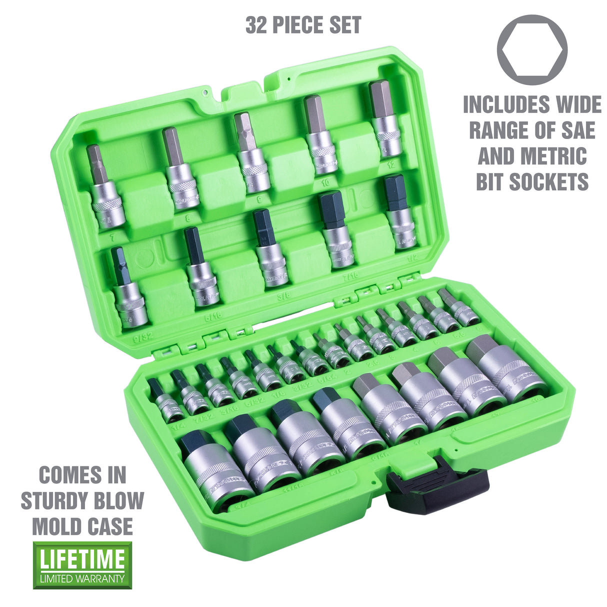 OEMTOOLS 22989 32-Piece Hex Bit Socket Set Additional Image 1